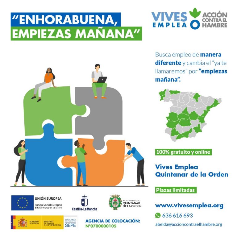 Quintanar de la Ordensigue apostando por la inclusión sociolaboral con una edición más de Vives Emplea